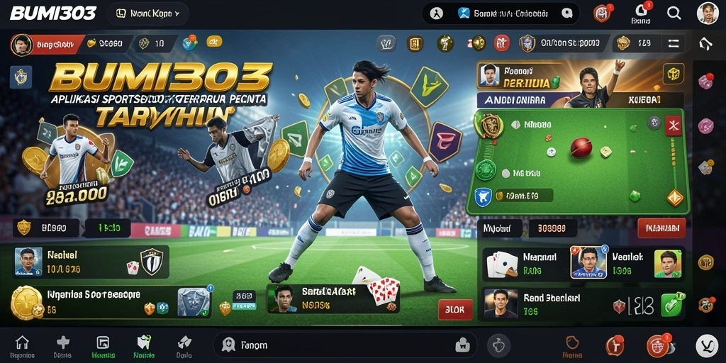 Tampilan gameplay BUMI303 yang menarik dan modern dalam taruhan olahraga.