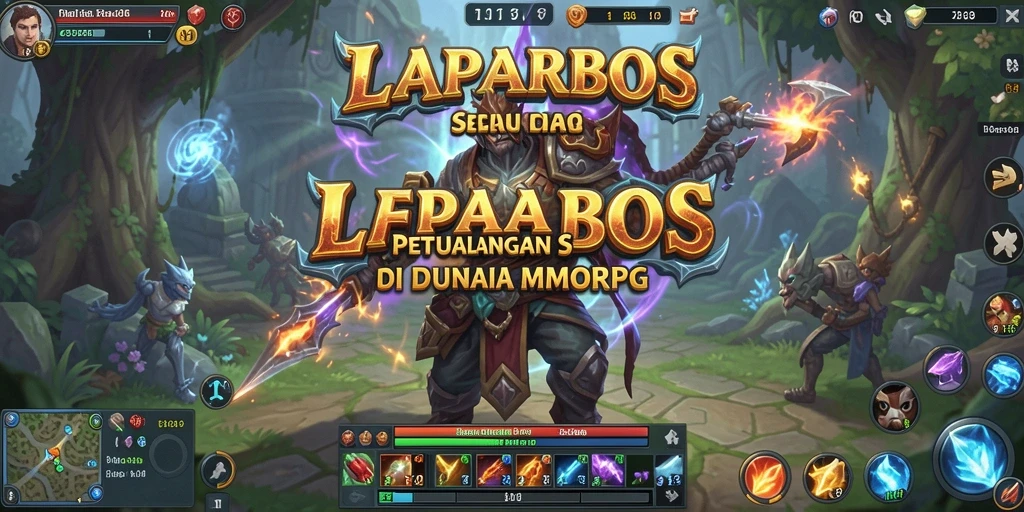 Screenshot utama LAPARBOS menampilkan momen seru dalam pertempuran MMORPG.