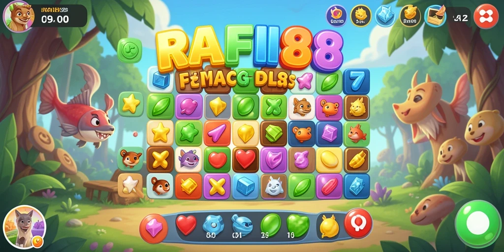 Tampilan gameplay menarik dalam <strong>RAFI88</strong> yang menampilkan momen mencocokkan item.