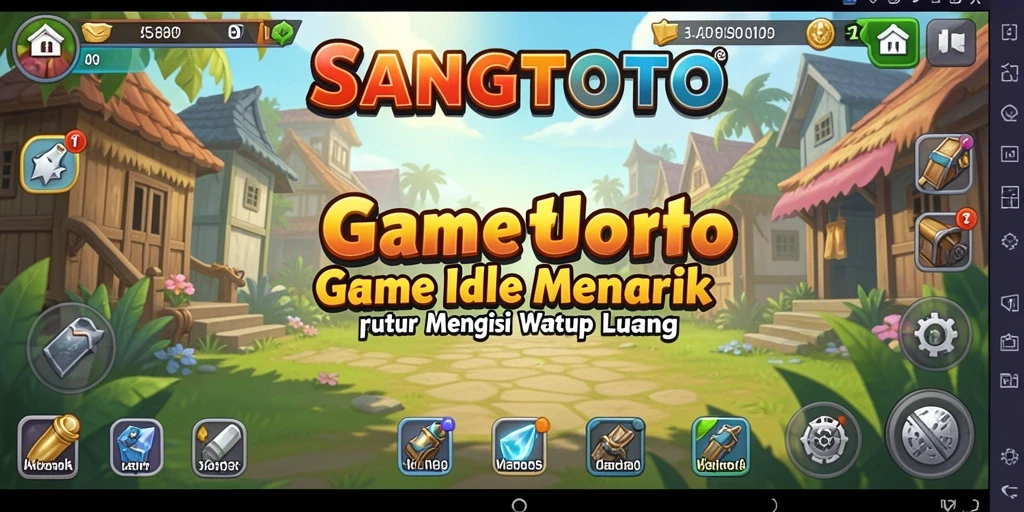 Screenshot SANGTOTO menampilkan gameplay Idle yang menarik dan penuh warna.