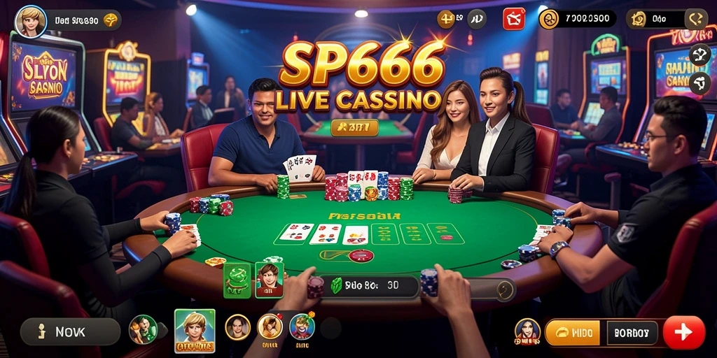 Tampilan gameplay menarik dari SP666 yang menyajikan pengalaman Live Casino.